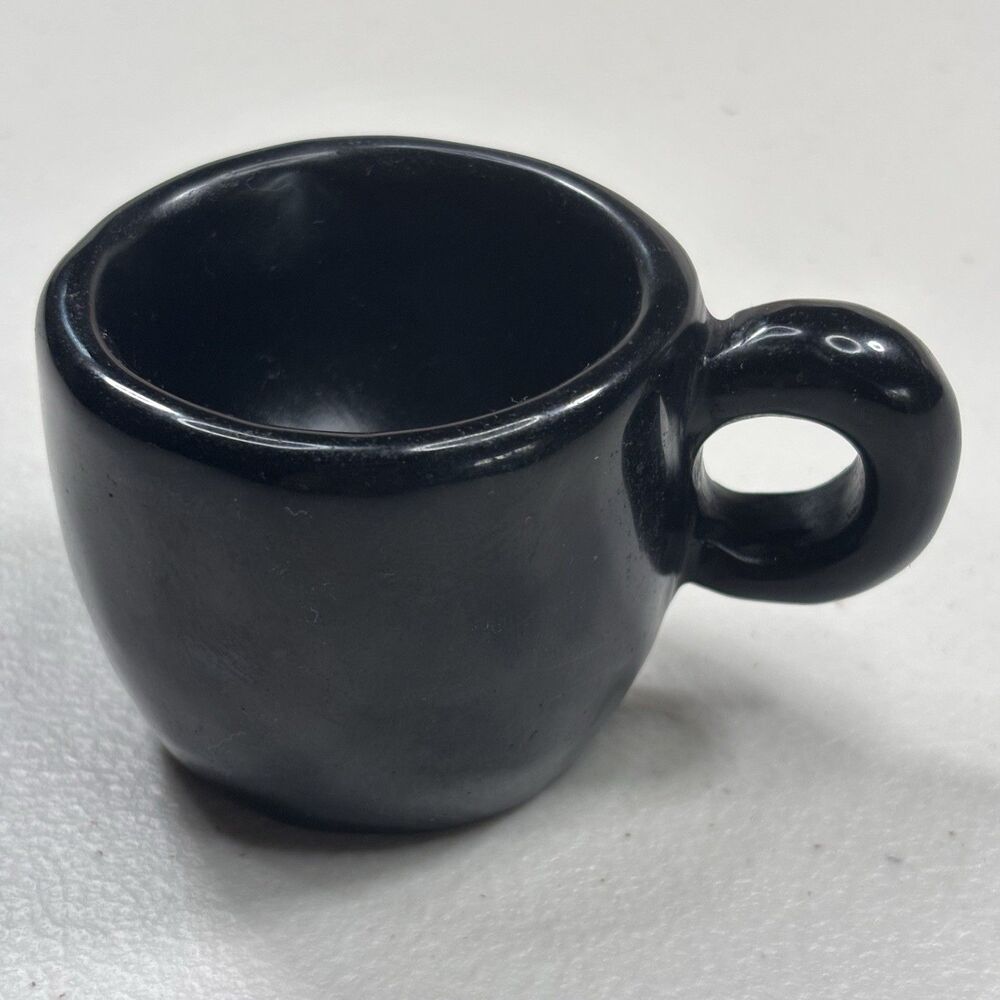 Black Onyx Stone Hand Crafted Cup with Handle